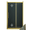 Душевая дверь в нишу Cezares 140см RETRO-BF-1-140-PP-Br профиль хром, стекло матовое с узором