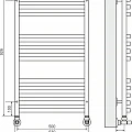 Полотенцесушитель электрический Terminus Палермо П13 500х926
