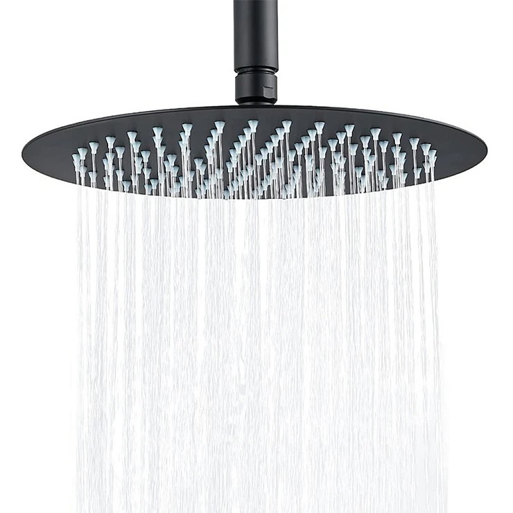 Верхний душ BERGES VENTAS R BLACK 074004 черный матовый