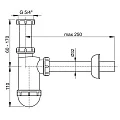 Сифон для раковины AlcaPlast A430 белый