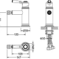 Смеситель для биде Timo Arisa 5312/02F бронза