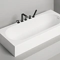 Ванна из искусственного камня Salini ORNELLA KIT 170x75 встраиваемая 102411G белая глянцевая