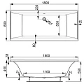 Акриловая ванна Vagnerplast Veronela 180x80 VPBA180VEA2X-04 белая глянцевая