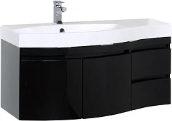 Тумба с раковиной Aquanet Опера 115 L 212994 черная