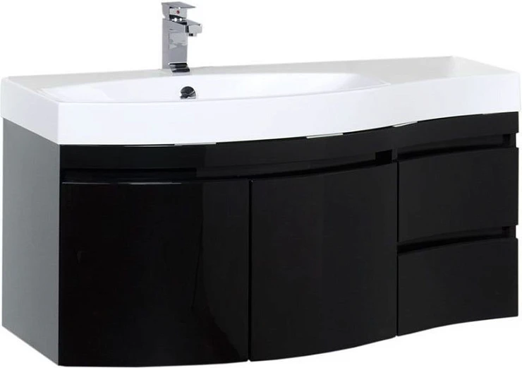 Тумба с раковиной Aquanet Опера 115 L 212994 черная