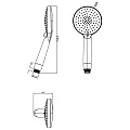 Душевая лейка Bravat P70306CP-WM-ENG пластик, хром
