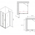 Душевой уголок ABBER Zart 80x100см AG08080P-S101 профиль хром, стекло прозрачное