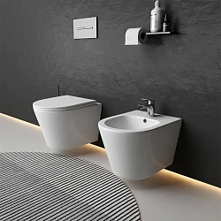 Биде подвесное Ceramica Nova Forma CN3012 белый глянец
