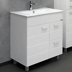 Тумба с раковиной Comforty Модена М 75 00-00001643CF белая