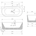 Акриловая ванна ABBER 170x80 AB9330-1.7 белая глянцевая