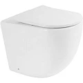 Унитаз приставной BelBagno Sfera-r BB2141CBR крышка-сиденье BB2031SC белый глянец