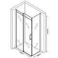 Душевой уголок Berges Melita 110x80см 061016 профиль хром, стекло прозрачное