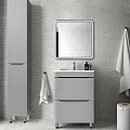 Тумба с раковиной Style Line Бергамо мини 60 напольная, антискрейч серый матовый