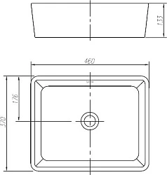 Раковина накладная ARROW AP439E белая