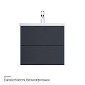 Тумба с раковиной AM.PM Gem 60 графит матовый