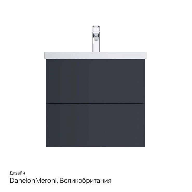 Тумба с раковиной AM.PM Gem 60 графит матовый