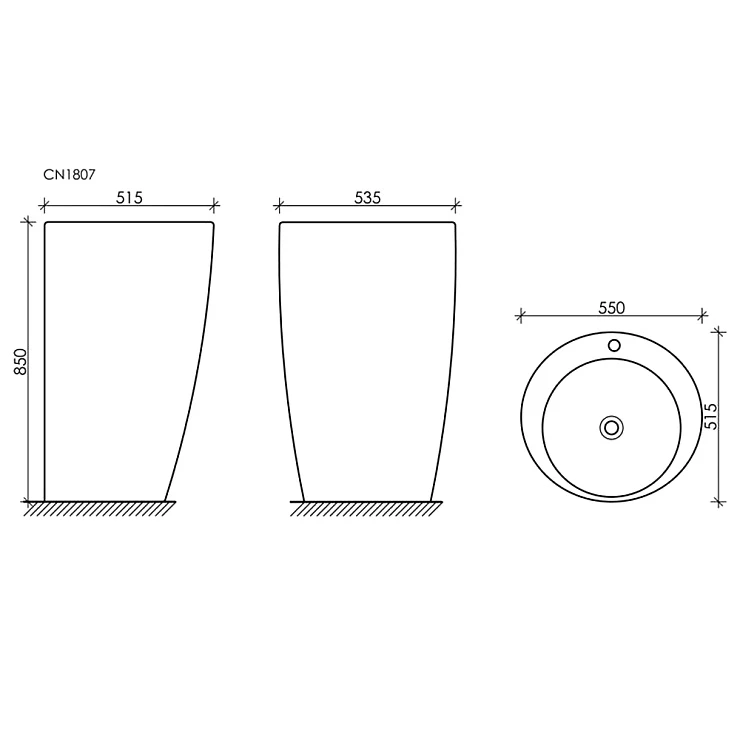 Раковина напольная Ceramica Nova CN1807 Белый