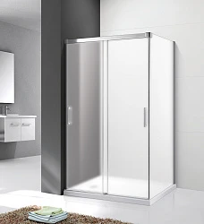 Душевой уголок Cezares Tandem 120x80см TANDEM-SOFT-AH-2-120/80-P-Cr-L хром, стекло рифленое