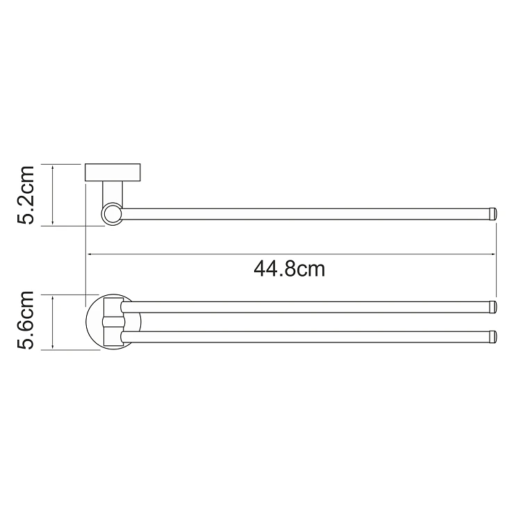 Полотенцедержатель Wasserkraft Isen K-4031 хром