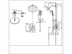 Душевой комплект Bravat Gina F865104C-A-ENG с внутренней частью, хром