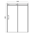 Душевая дверь в нишу Bravat Wave 120x200см BD120.4102S профиль хром, стекло прозрачное