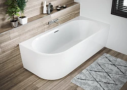Акриловая ванна Riho Desire Corner Velvet 184x84 B088009220 левая, черно-белая матовая