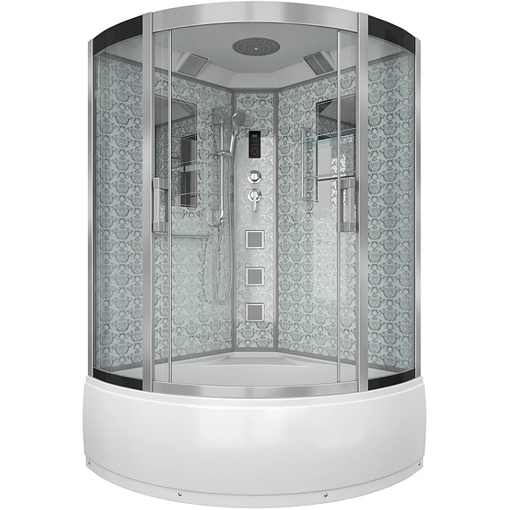 Душевая кабина Niagara Luxe 120x120см NGL-7744W профиль серебро