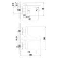 Смеситель для ванны с душем Lemark Melange LM4914CW хром
