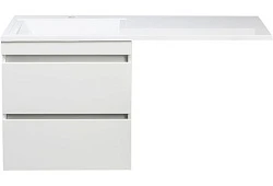 Тумба с раковиной Style Line Даллас 120 левая, белый глянец