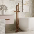 Смеситель напольный для ванны с душем Wasserkraft Paar 8821 розовое золото