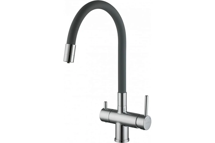 Смеситель для кухни Gappo G4398-30 серый/хром