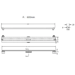 Душевой лоток Berges Super Slim 60 091052 хром
