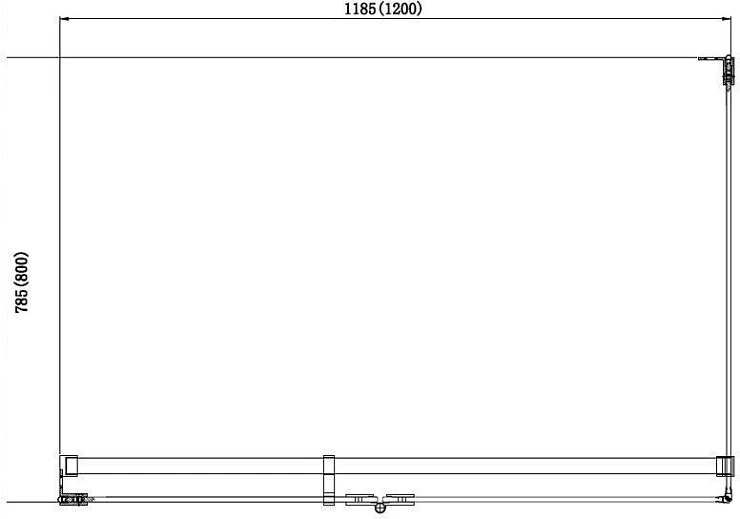 Душевой уголок Aquanet Beta 120x80см R 185423 правая, профиль хром, стекло прозрачное