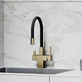 Смеситель для кухни Sancos Arno SC4005BG брашированное золото/черный