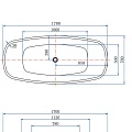 Акриловая ванна Aquanet Smart 170x78 88778 Matt Finish 260053 белая матовая