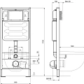 Комплект унитаз Set Aquatek Мия AQ2004-00 + инсталляция Aquatek Standard INS-0000012 4в1