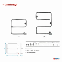Полотенцесушитель электрический Energy E chrome G2 64х48 см EETR00EG20000000000 хром