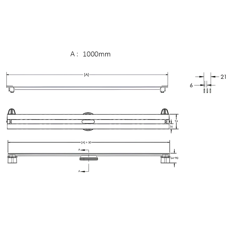 Душевой лоток Berges Super Slim 100 092155 золото глянец