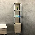 Шкаф-пенал Comforty Мальме 35см 00-00000825CF дуб дымчатый