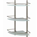 Полка Wasserkraft Ammer K-3733 3-ярусная, угловая, хром матовый