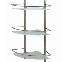 Полка Wasserkraft Ammer K-3733 3-ярусная, угловая, хром матовый