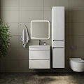Тумба с раковиной Style Line Атлантика 60 антискрейч белый матовый