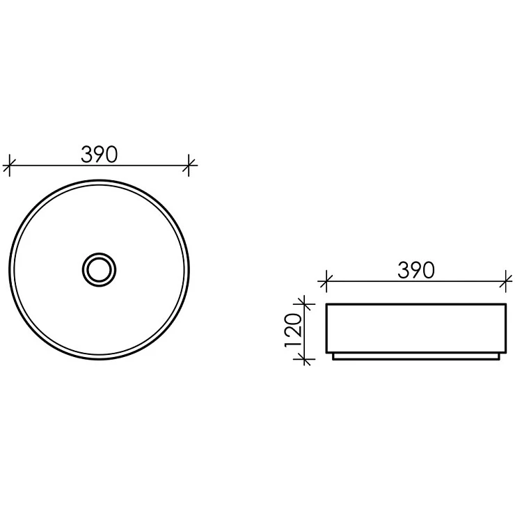 Раковина накладная Ceramica Nova Element CN6022 белая глянцевая