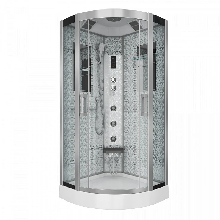 Душевая кабина Niagara Luxe 90x90см NGL-7715W профиль серебро