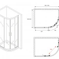 Душевой уголок ABBER Schwarzer Diamant 100х90см AG01190 профиль хром, стекло прозрачное