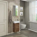 Тумба с раковиной Comforty Асти 40 00-00000834CF дуб темно-коричневый