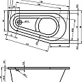 Акриловая ванна Riho Delta 150x80 B067001005 левая, белая глянцевая