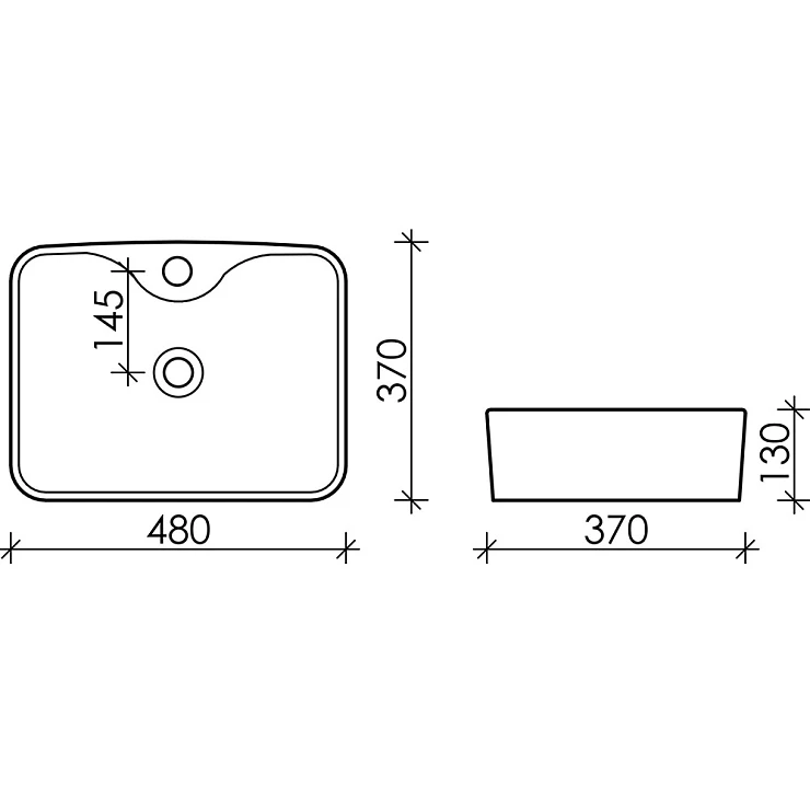 Раковина накладная Ceramica Nova Element CN6033 белая глянцевая