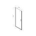 Душевая дверь в нишу Vincea Alpha 650x1950 VDP-3AL650MT профиль хром, стекло текстурное