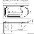 Акриловая ванна Aquanet West 140x70 со шторкой Aquanet Alfa 4 NF6222-pivot 204052 + 196049 белая